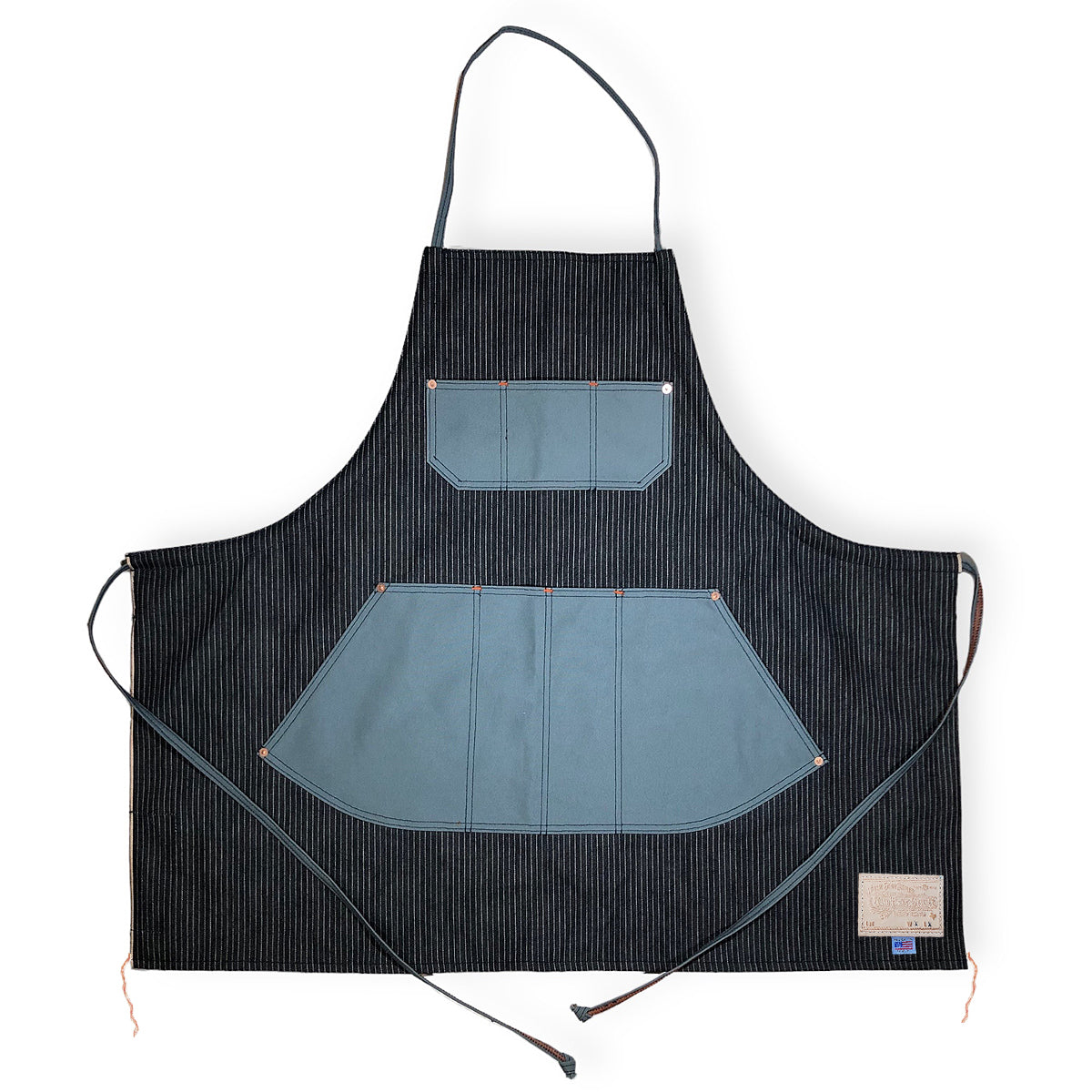 #2006 14oz Japanese Indigo/Indigo Jacquard Mini Selvage Denim Apron [ LIMITED QUANTITY ]