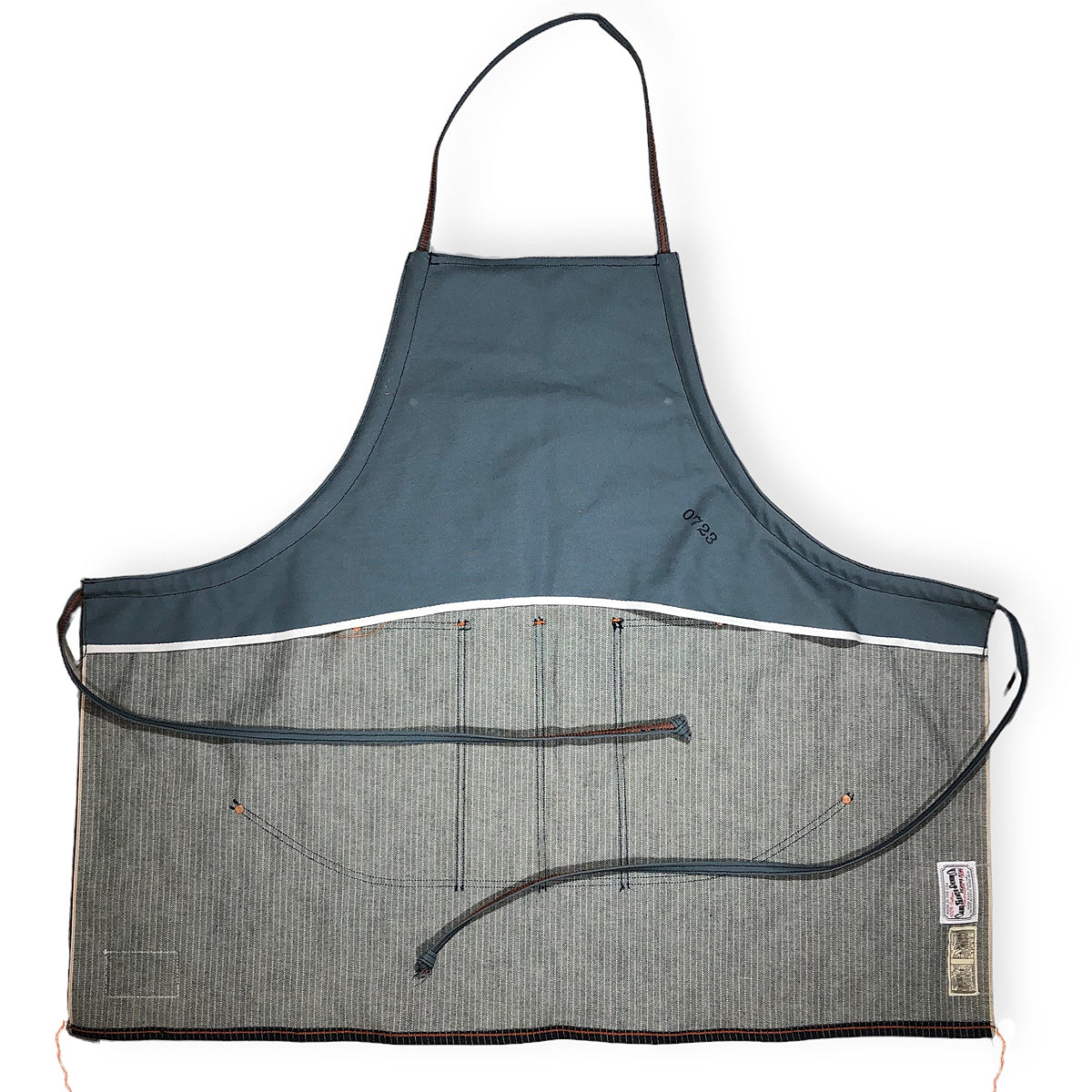 #2006 14oz Japanese Indigo/Indigo Jacquard Mini Selvage Denim Apron [ LIMITED QUANTITY ]
