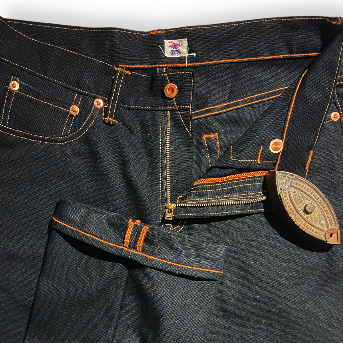 12oz Duck Canvas Black 5 POCKET Version
