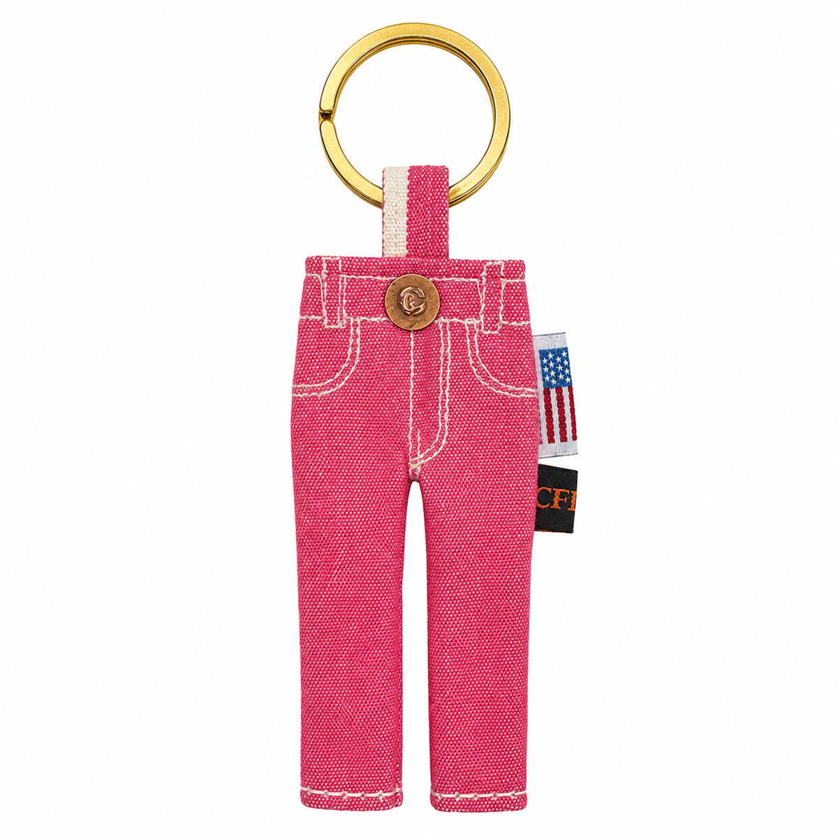 #PINK Pink Selvage Tiny Jean Keychain