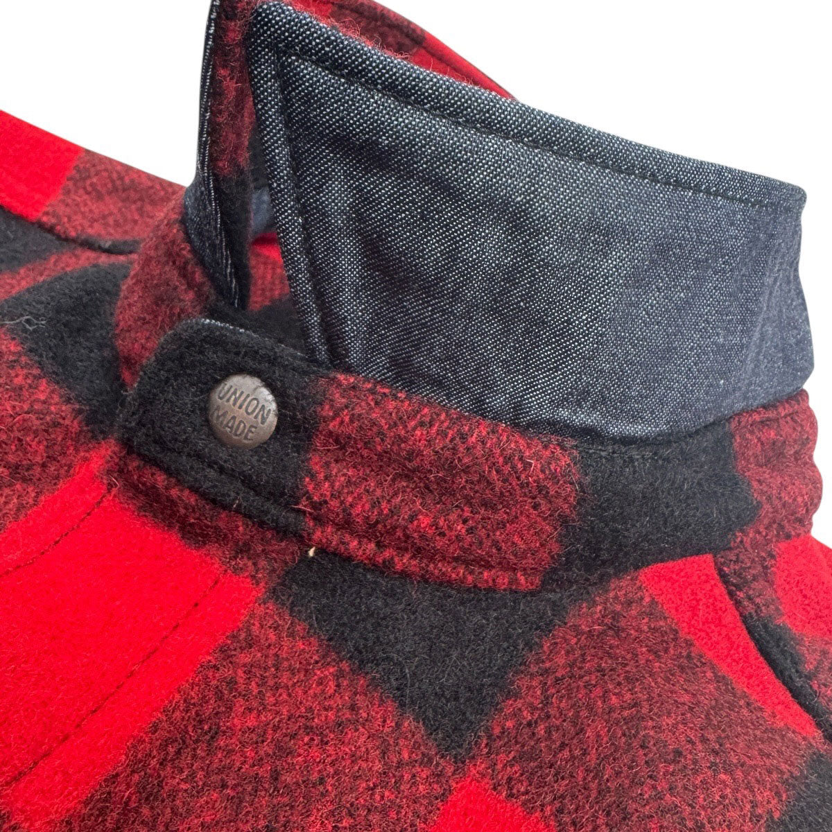 #060 20oz USA Wool Work Shirt Red and Black 2" Buffalo Check