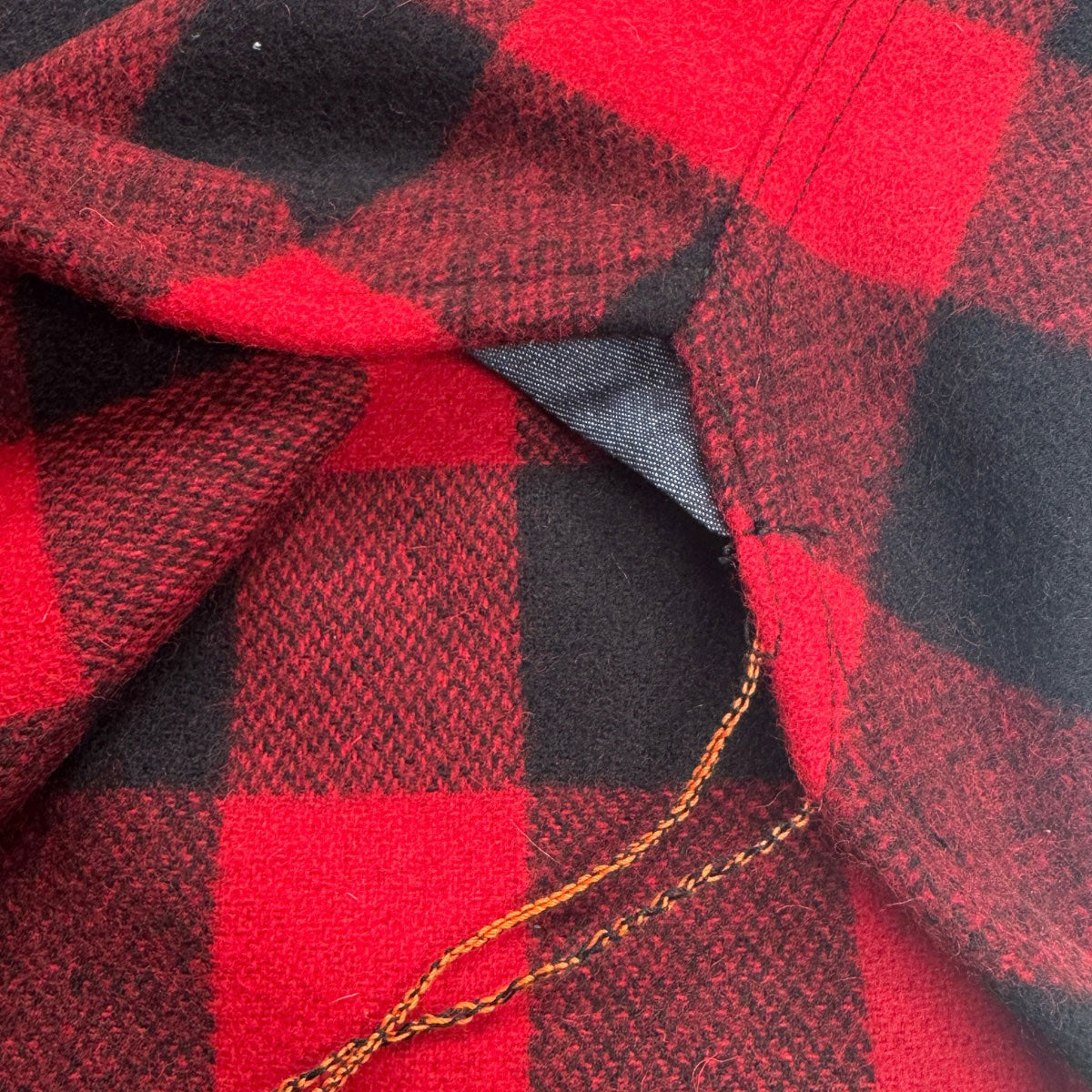 #060 20oz USA Wool Work Shirt Red and Black 2" Buffalo Check