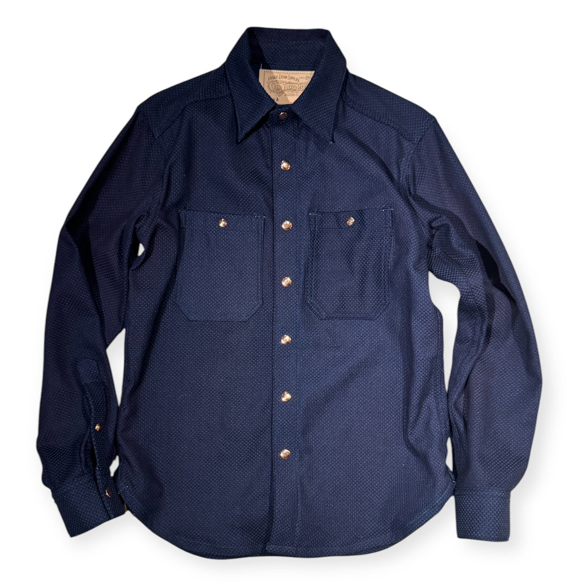 #SA 14oz Japanese Sashiko-Indigo Work Shirt (OPSTK)