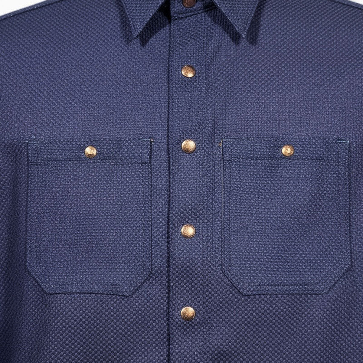 #SA 14oz Japanese Sashiko-Indigo Work Shirt
