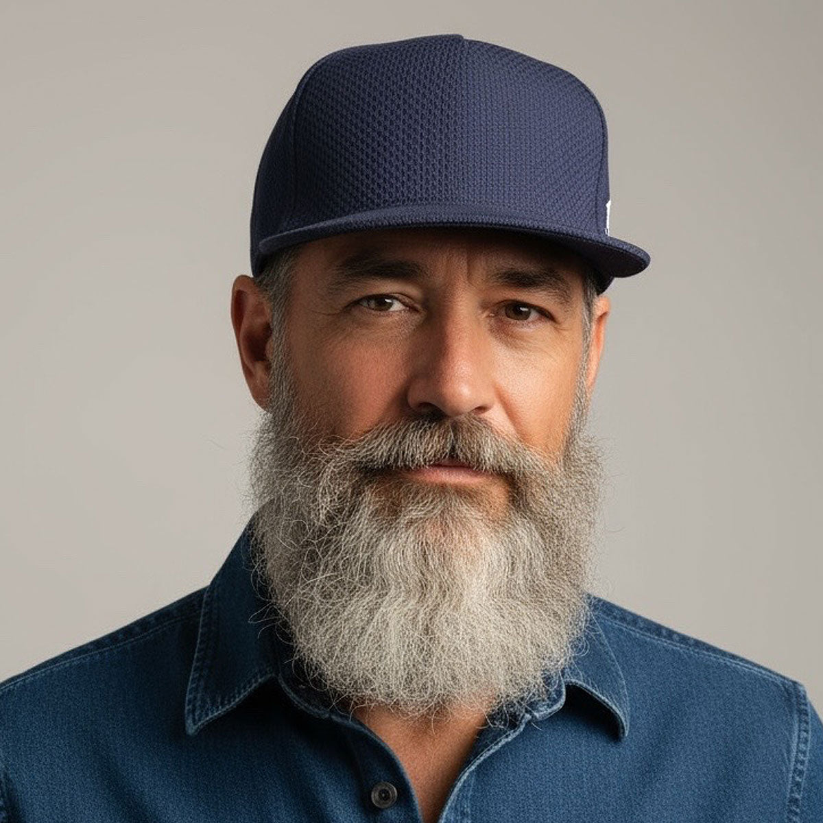 #SA 14oz Sashiko-Indigo Snapback HAT- High Crown