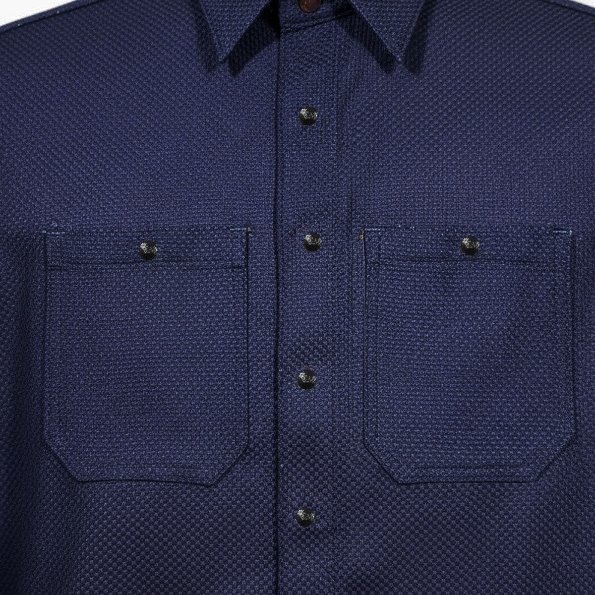 #SA 14oz Japanese Sashiko-Indigo Work Shirt