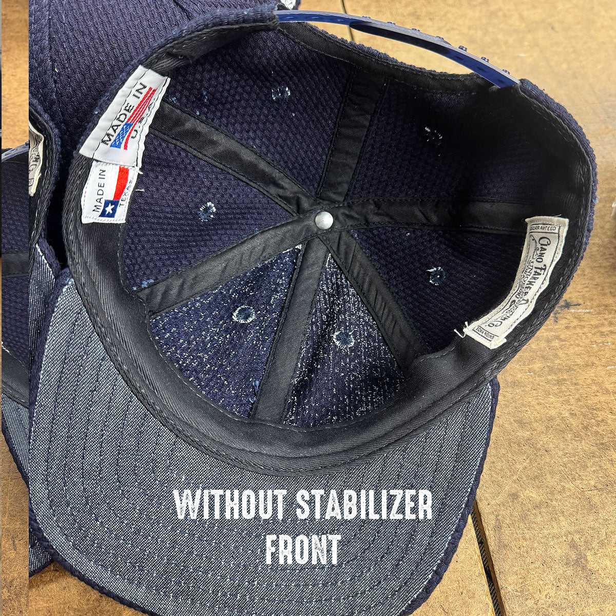 #SA 14oz Sashiko-Indigo Snapback "DAD" HAT- Low Crown