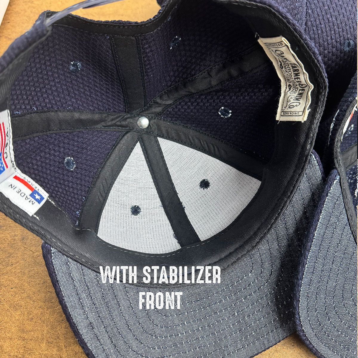 #SA 14oz Sashiko-Indigo Snapback "DAD" HAT- Low Crown