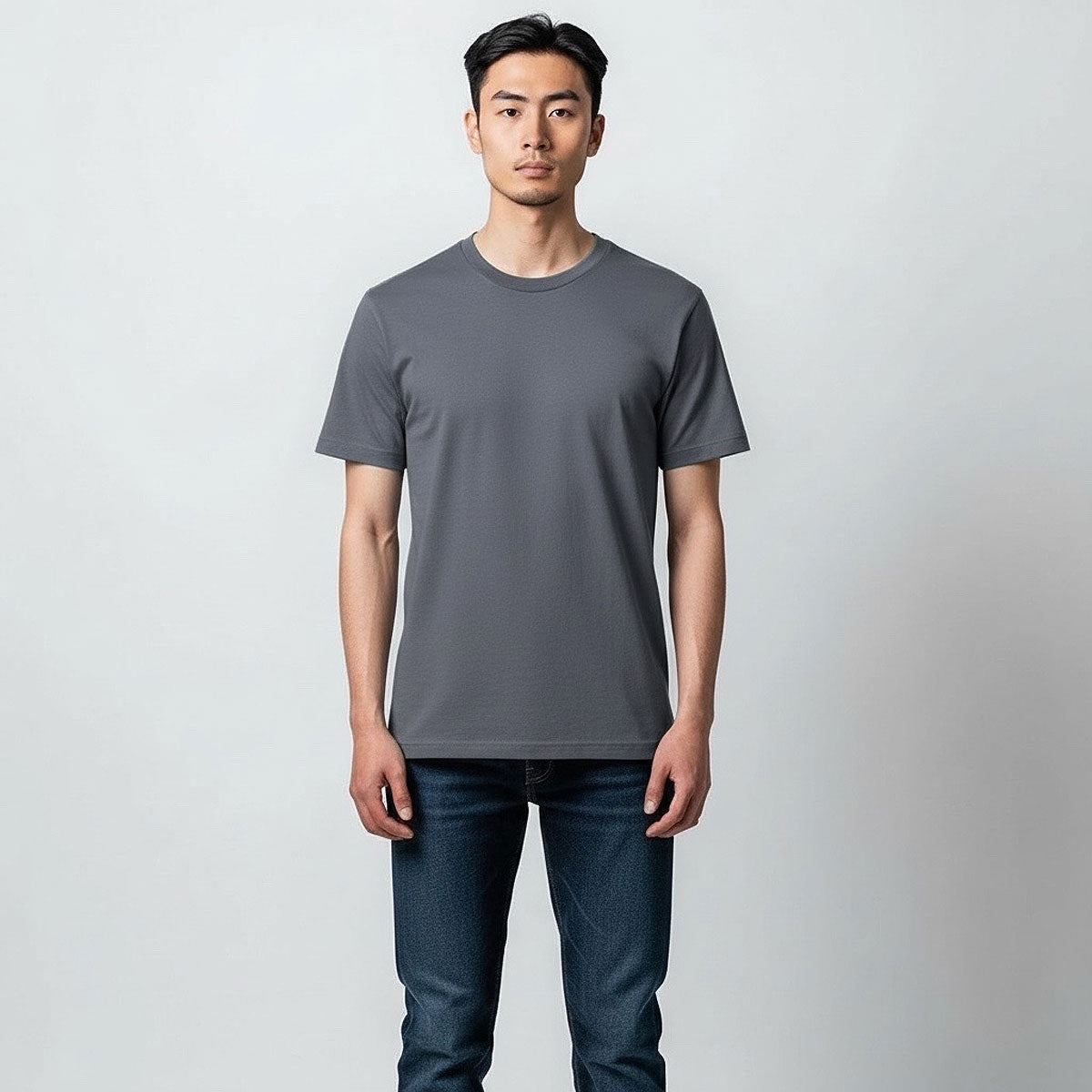 4.4oz TEXAS MADE Crew Neck GREY Slate