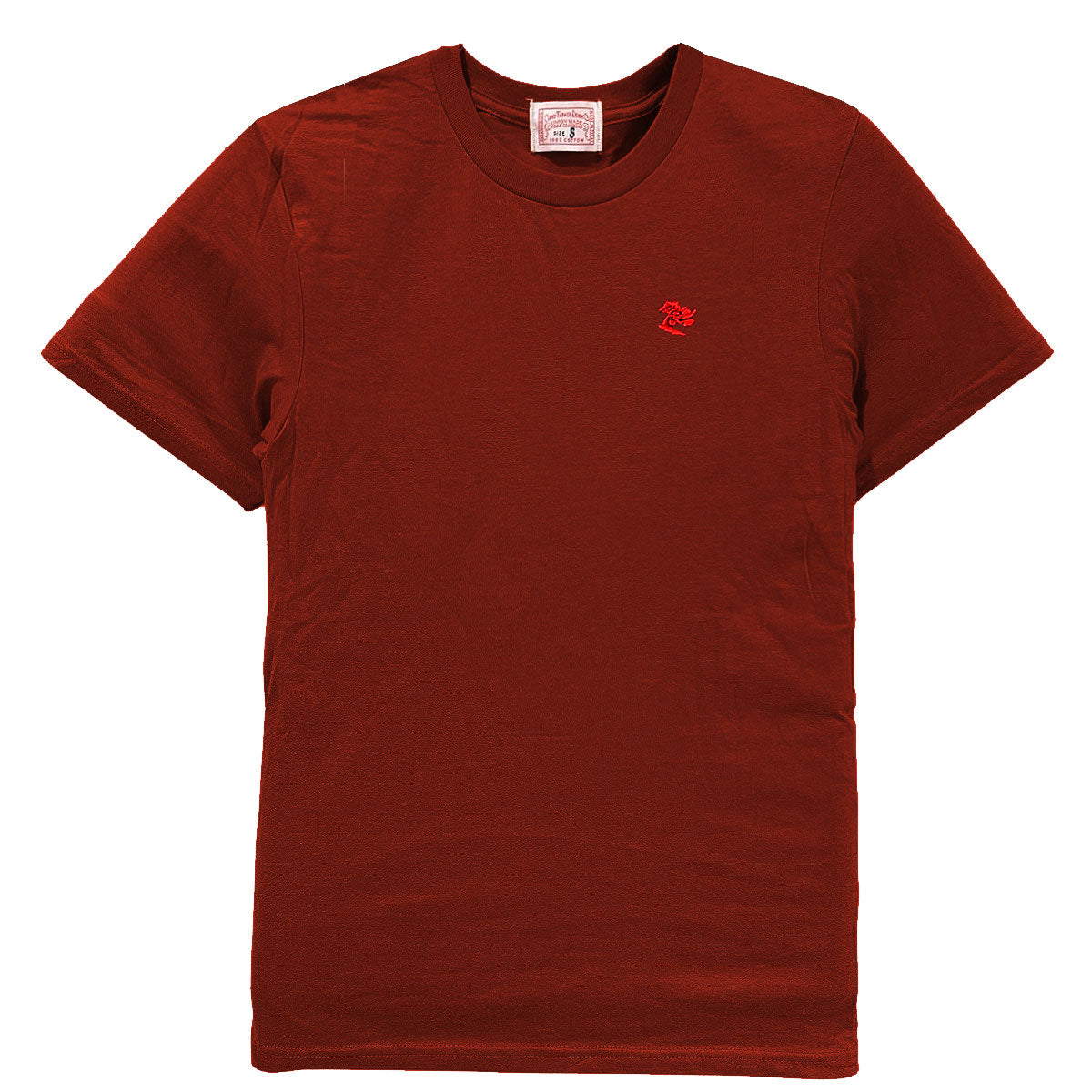 4.4oz TEXAS MADE Cranberry Crew Neck Embroidery