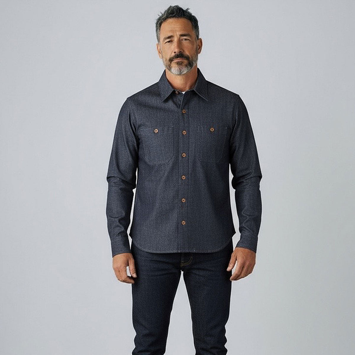 #TEX 13.5oz TEXAS DENIM Red Selvage Work Shirt (OPSTK)