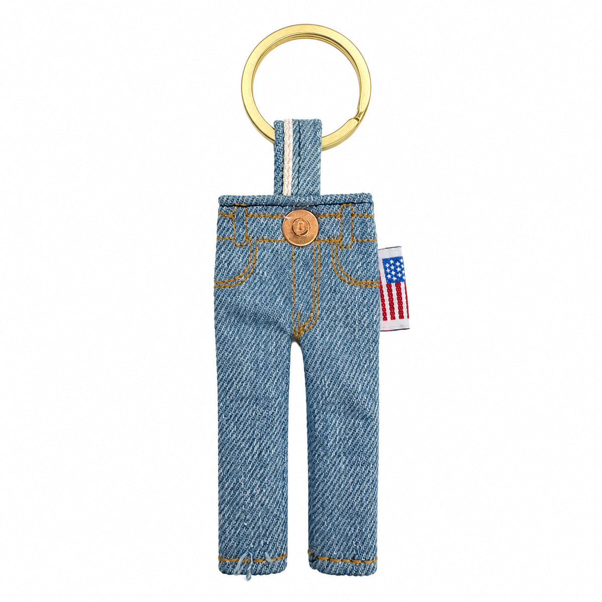 #ST678 Japanese Stone Wash Selvage Tiny Jean Keychain