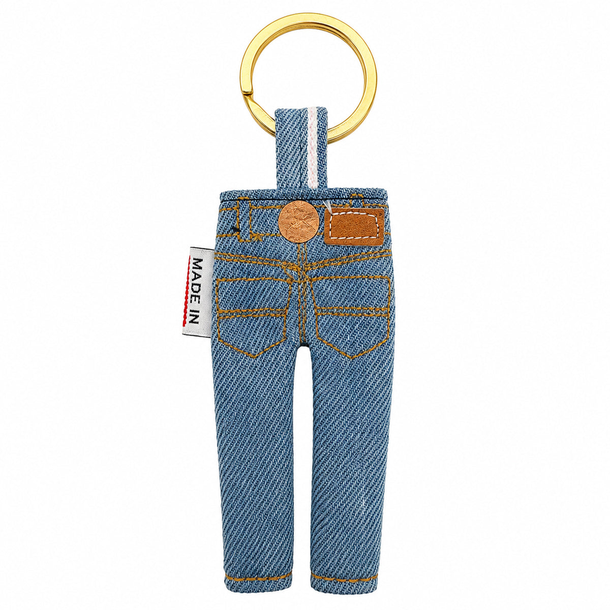 #ST678 Japanese Stone Wash Selvage Tiny Jean Keychain
