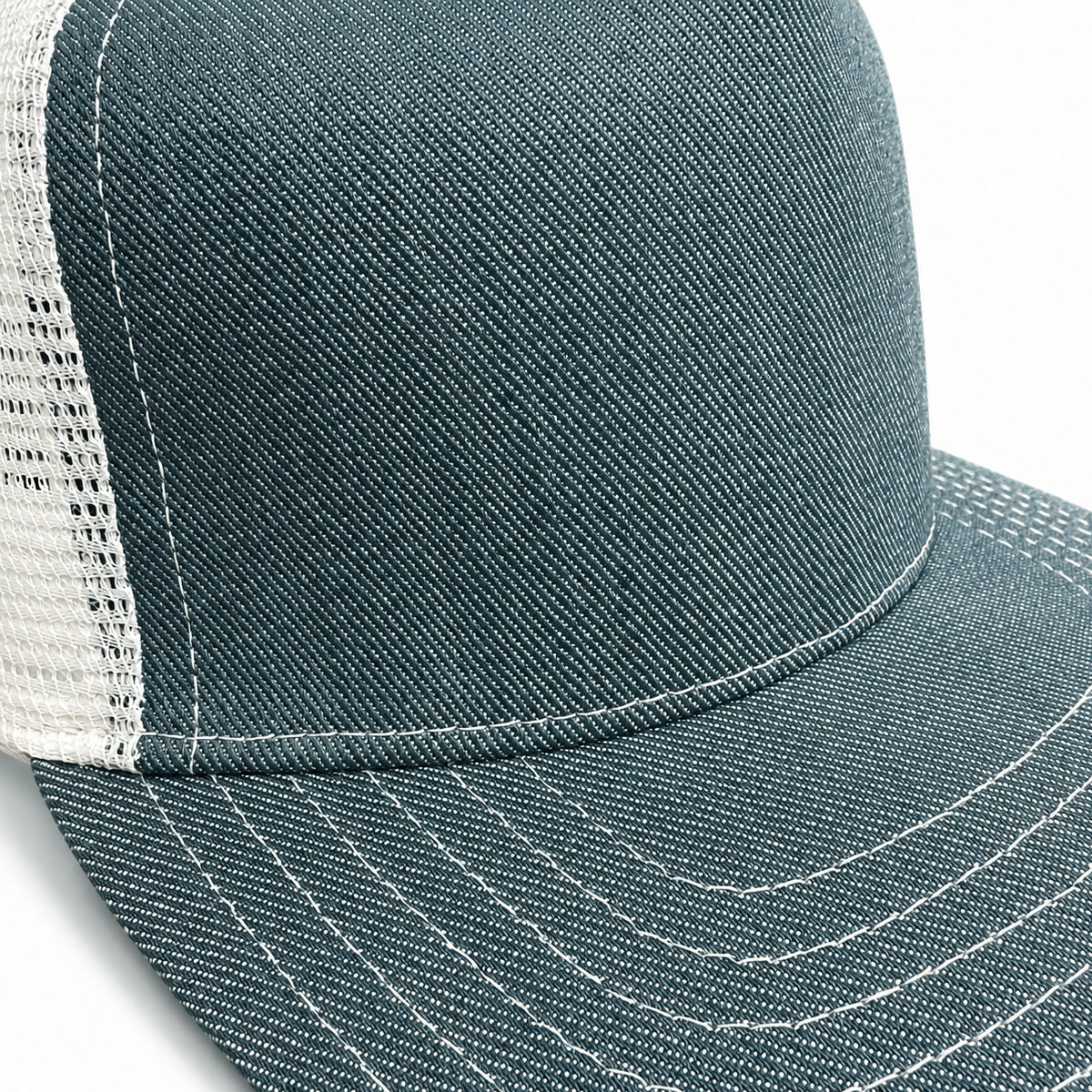 #G651AQ 13oz Japanese Aqua Mesh Snapback HAT 5 Panel - Mid Crown