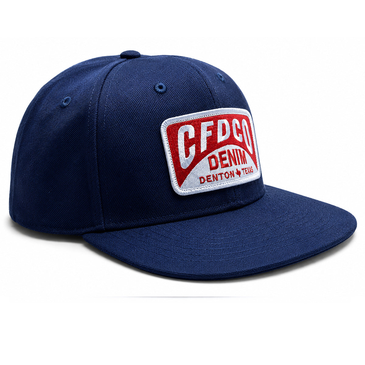18oz USA Duck Canvas Snapback HAT "NAVY" CFDCo Garage Patch - Mid Crown