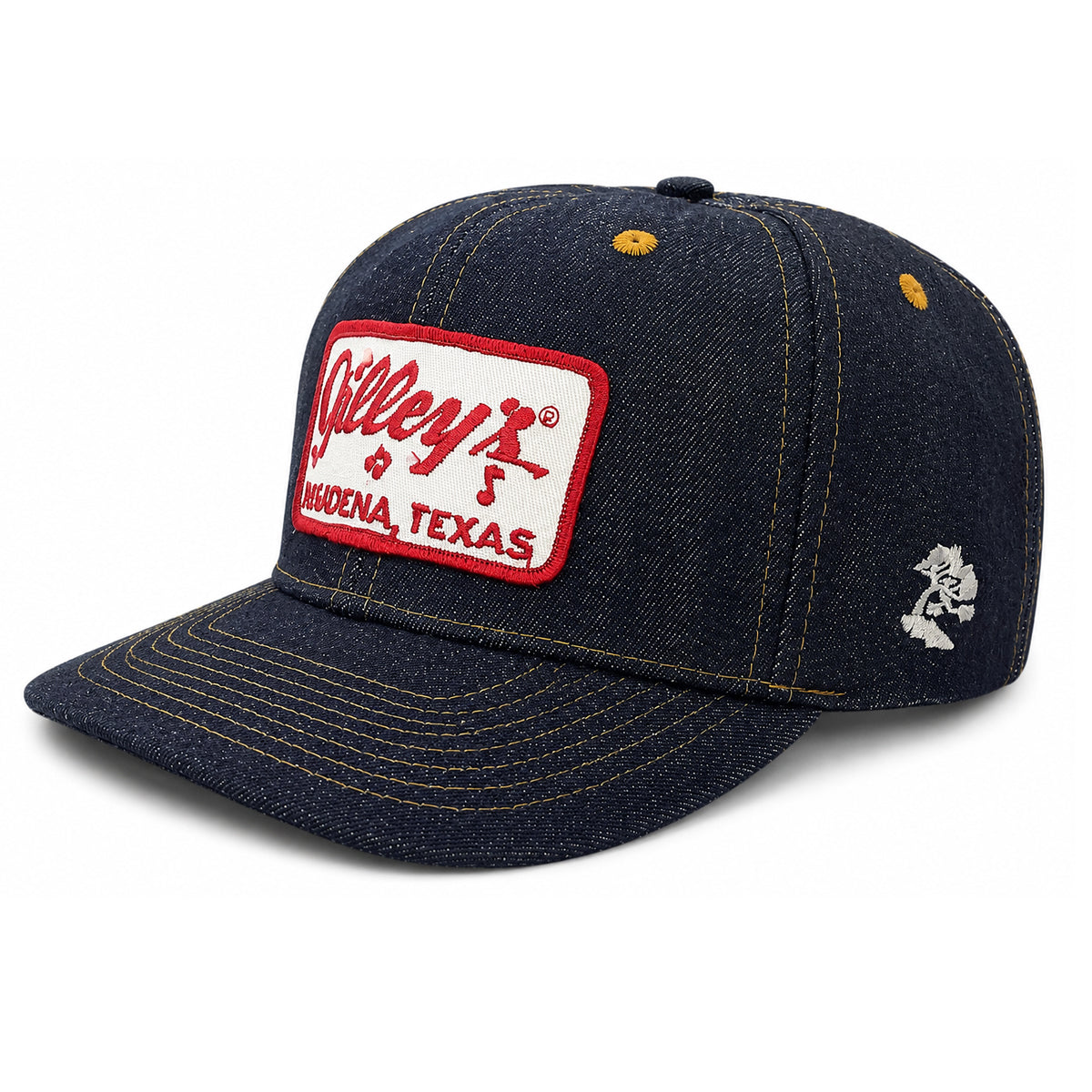 14oz Cone Mills Denim Snapback Trucker - Gilley's Patch 1970s