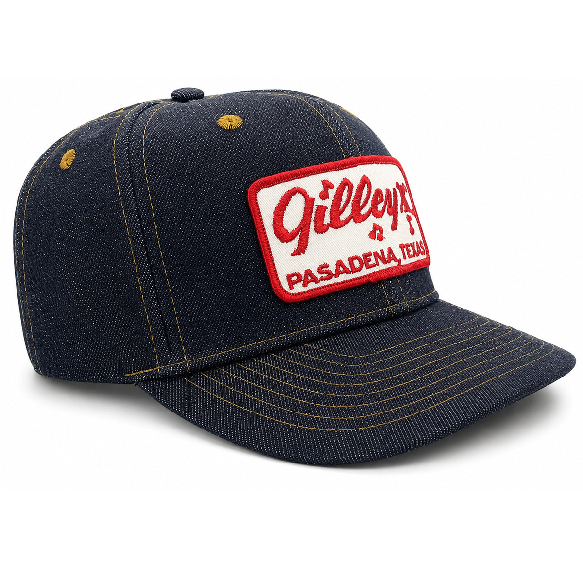 14oz Cone Mills Denim Snapback Trucker - Gilley's Patch 1970s