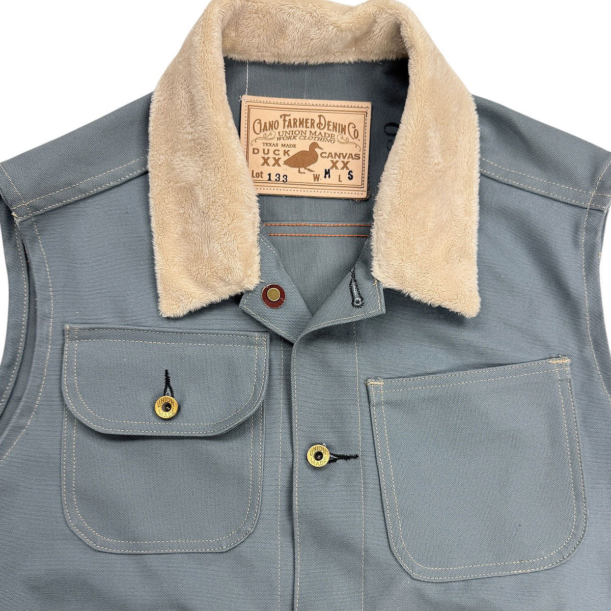OPSTK #133 12oz Duck Canvas "Hamby" Vest Seagrass "Slim Fit"