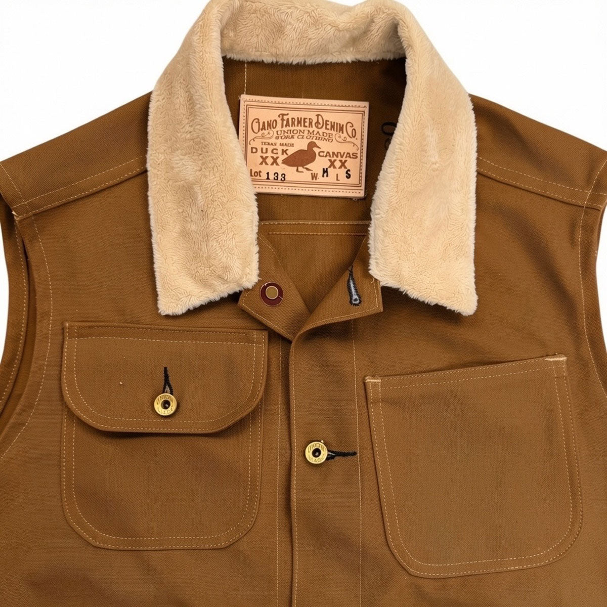 #133 12oz Duck Canvas "Hamby" Vest Ochre