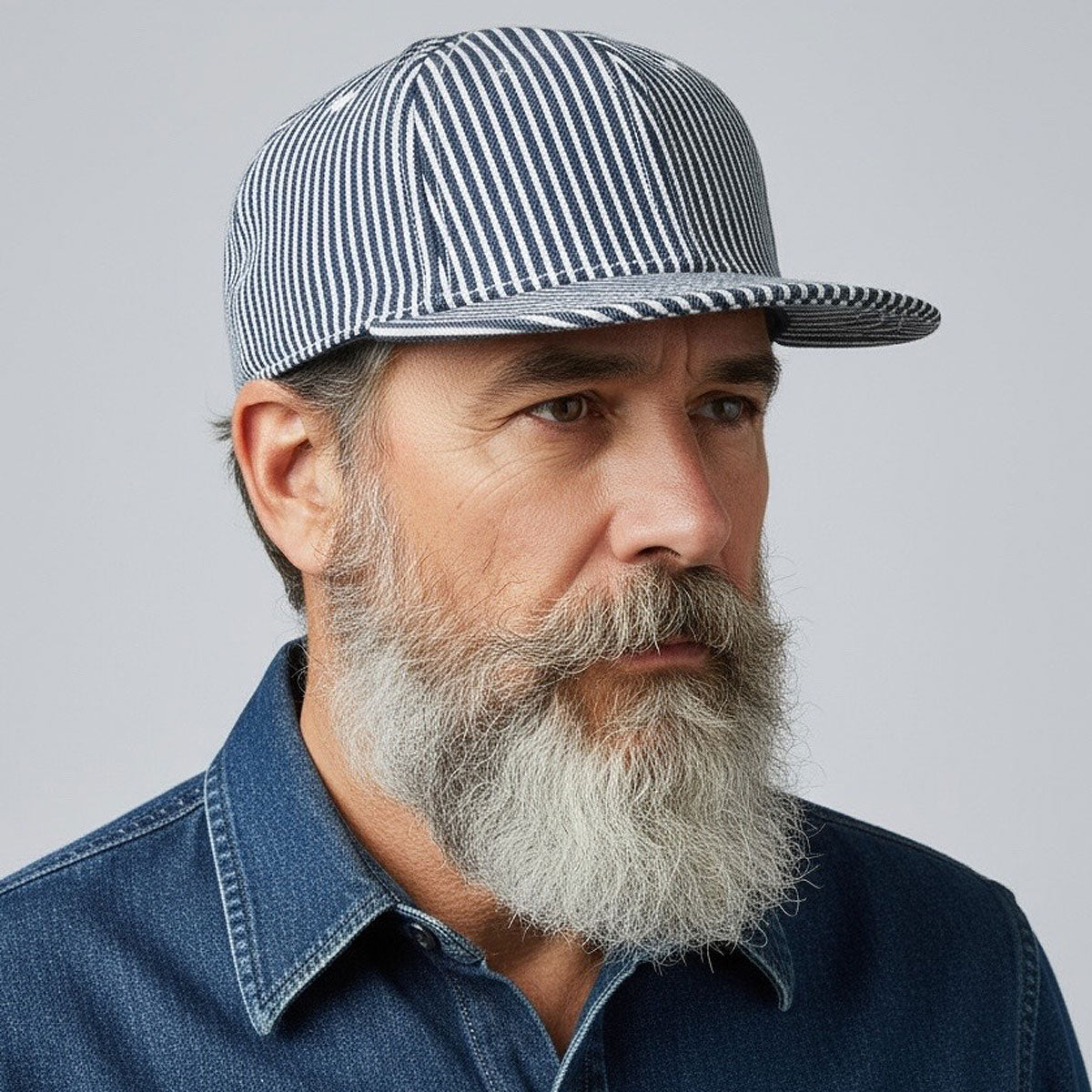 #HIC 10oz MV Mills Hickory Snapback HAT-Mid Crown