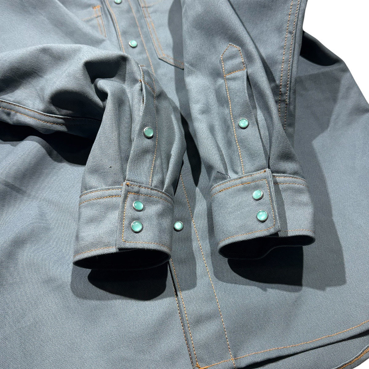 #133 12oz USA Duck Canvas Work Shirt Sea Grass
