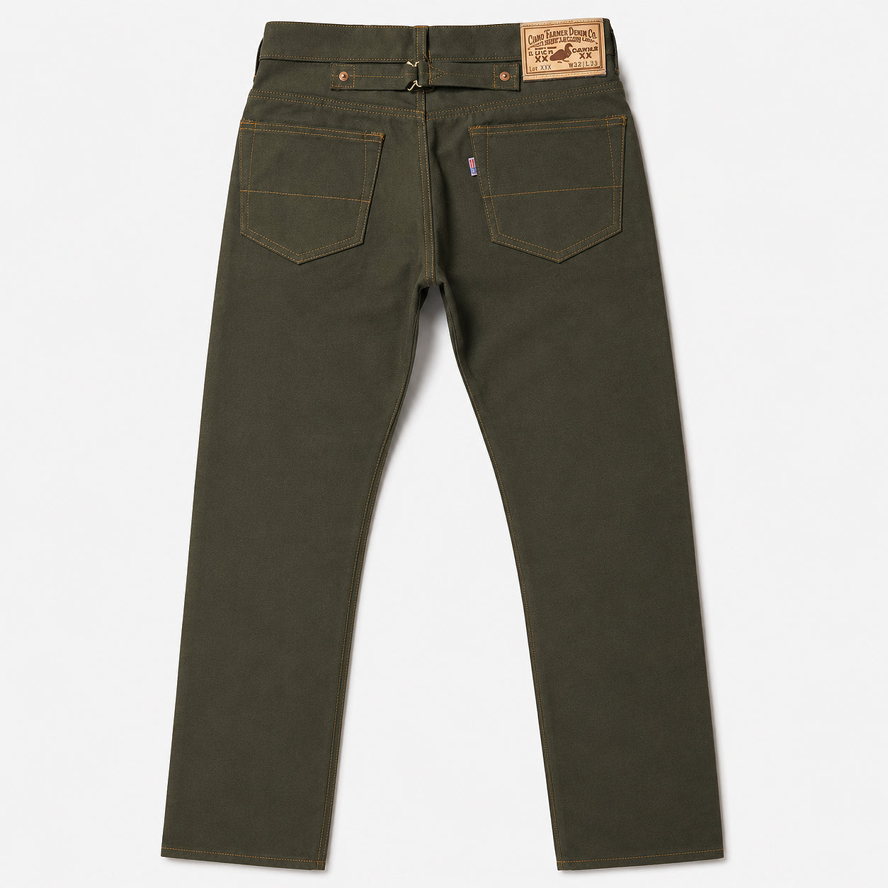 18oz Duck Canvas Green Vintage Selvedge