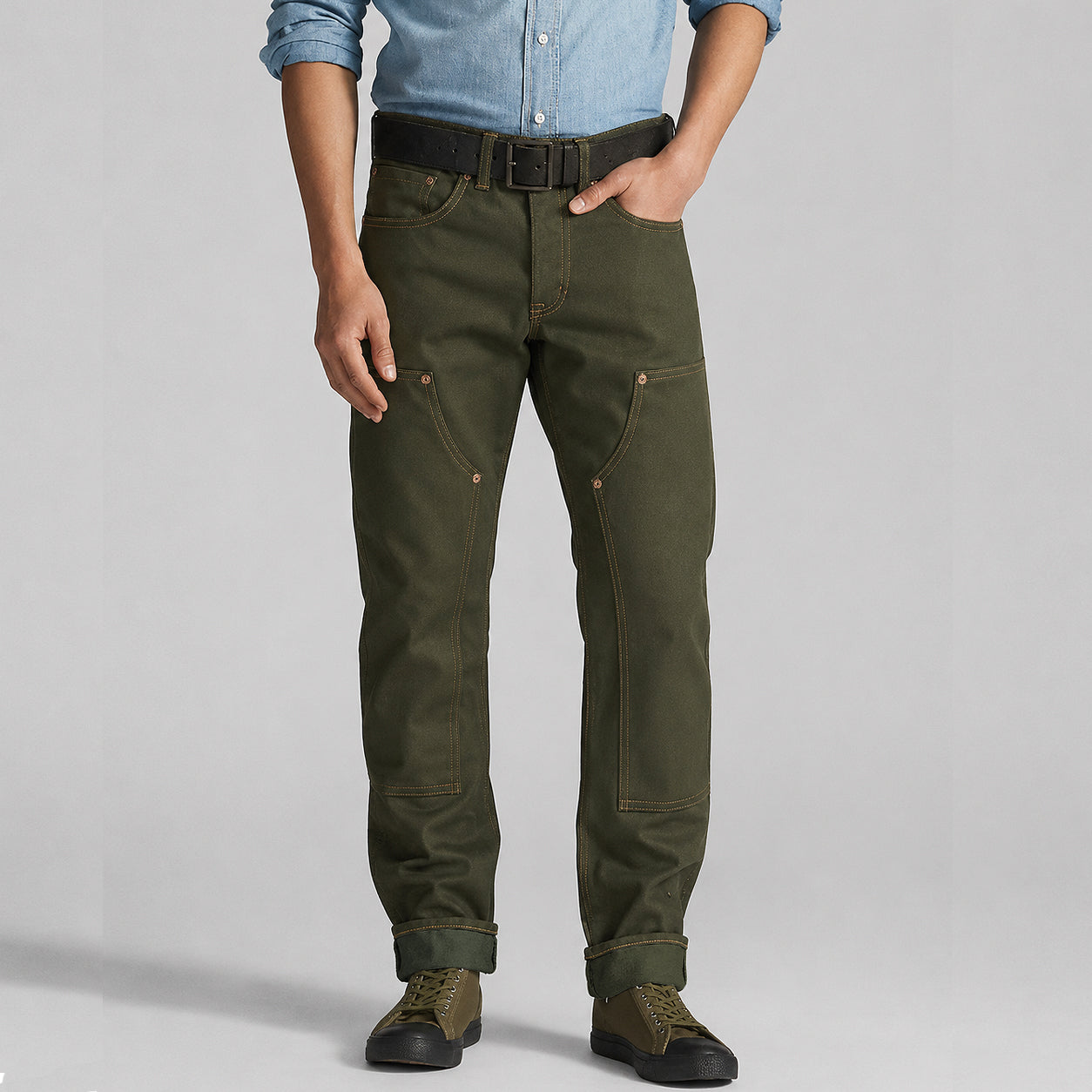 18oz Duck Canvas Green Vintage Selvedge