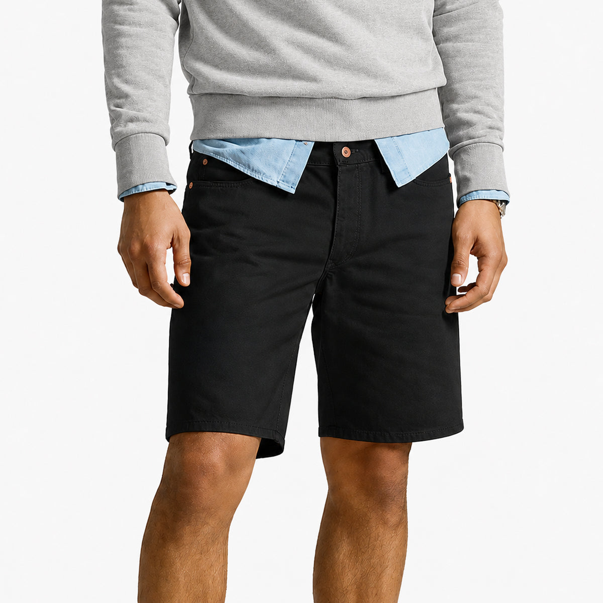 OPSTK #133 12oz Duck Canvas BLACK 5 Pocket Short [905 Regular Fit]