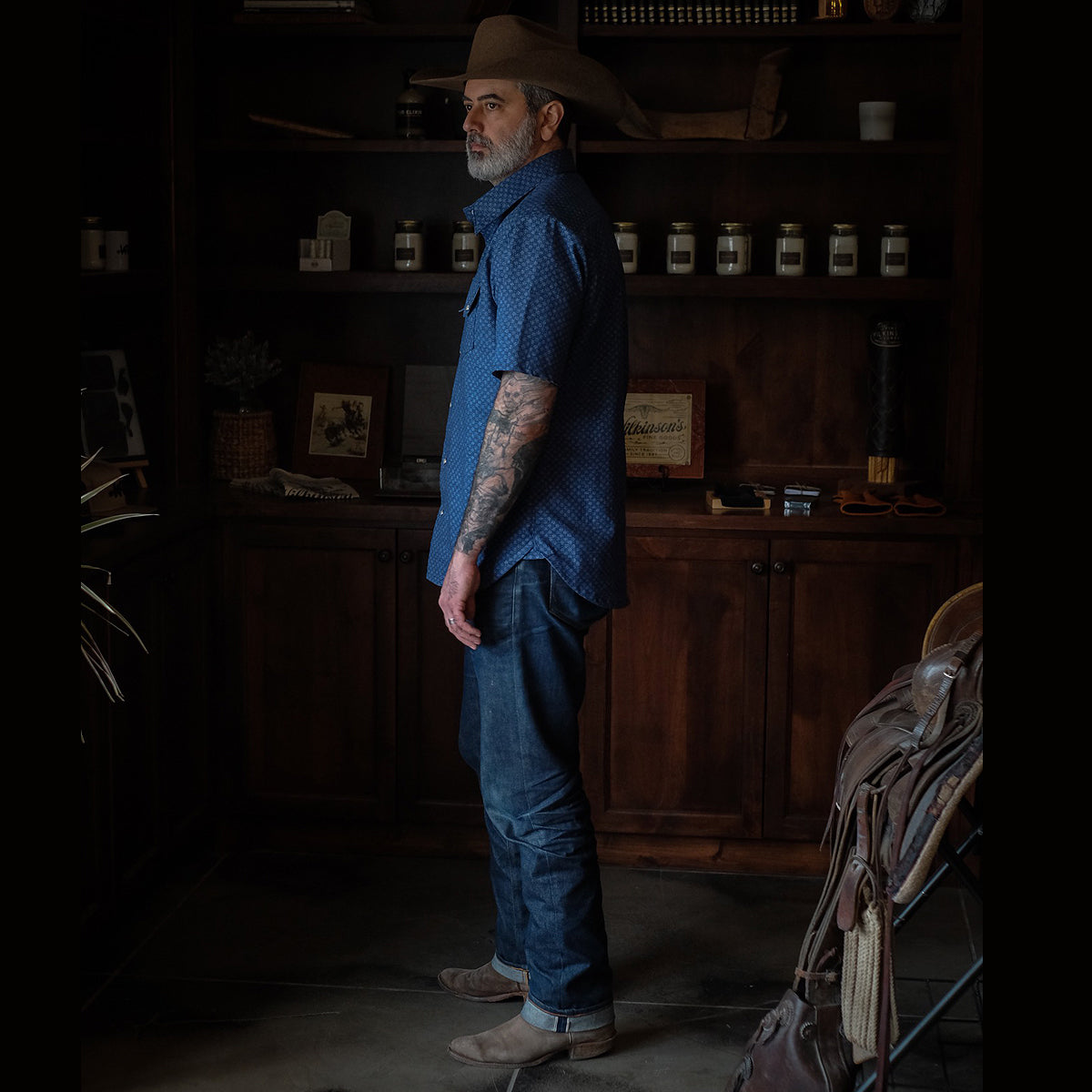 6oz Japanese Nara Blue Saw Tooth Workshirt / Made in Texas