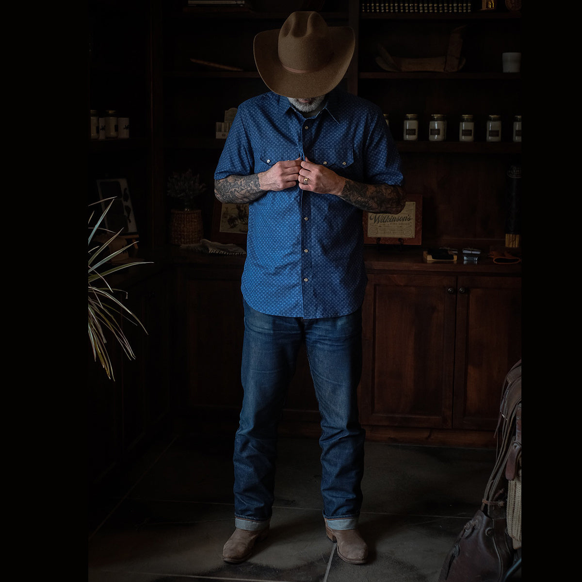 6oz Japanese Nara Blue Saw Tooth Workshirt / Made in Texas