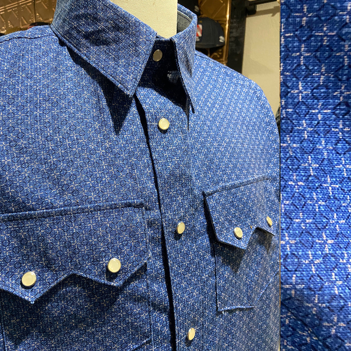 6oz Japanese Nara Blue Saw Tooth Workshirt / Made in Texas