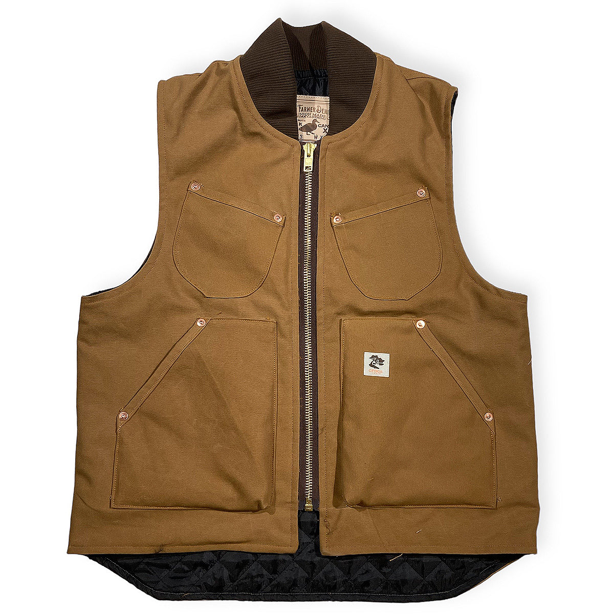 12oz Ochre Duck Canvas Workman Waistcoat Lined