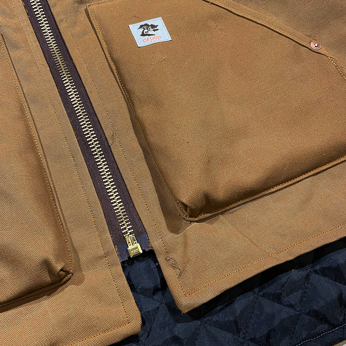 12oz Ochre Duck Canvas Workman Waistcoat Lined