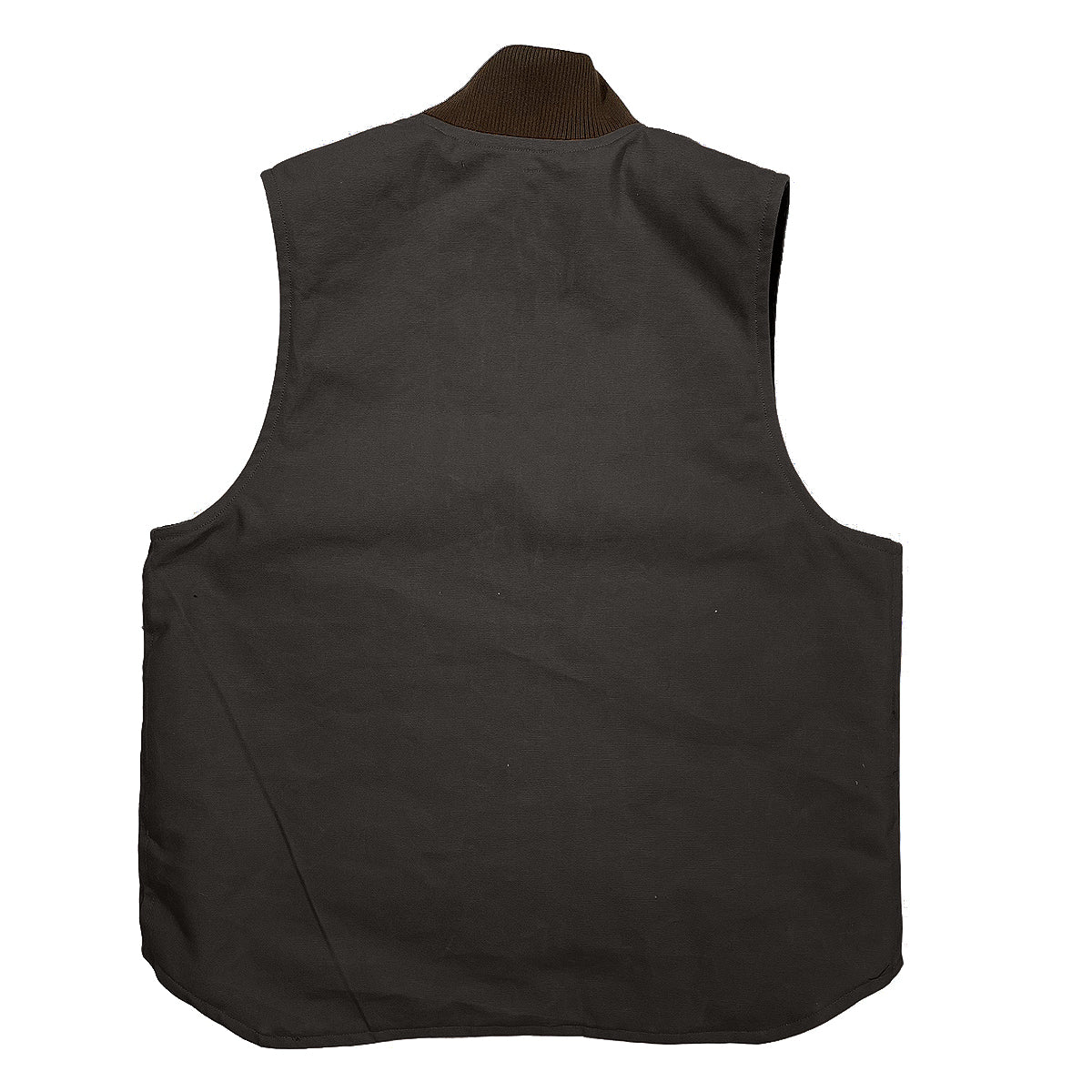 12oz Dark Brown Duck Canvas Workman Waistcoat Lined