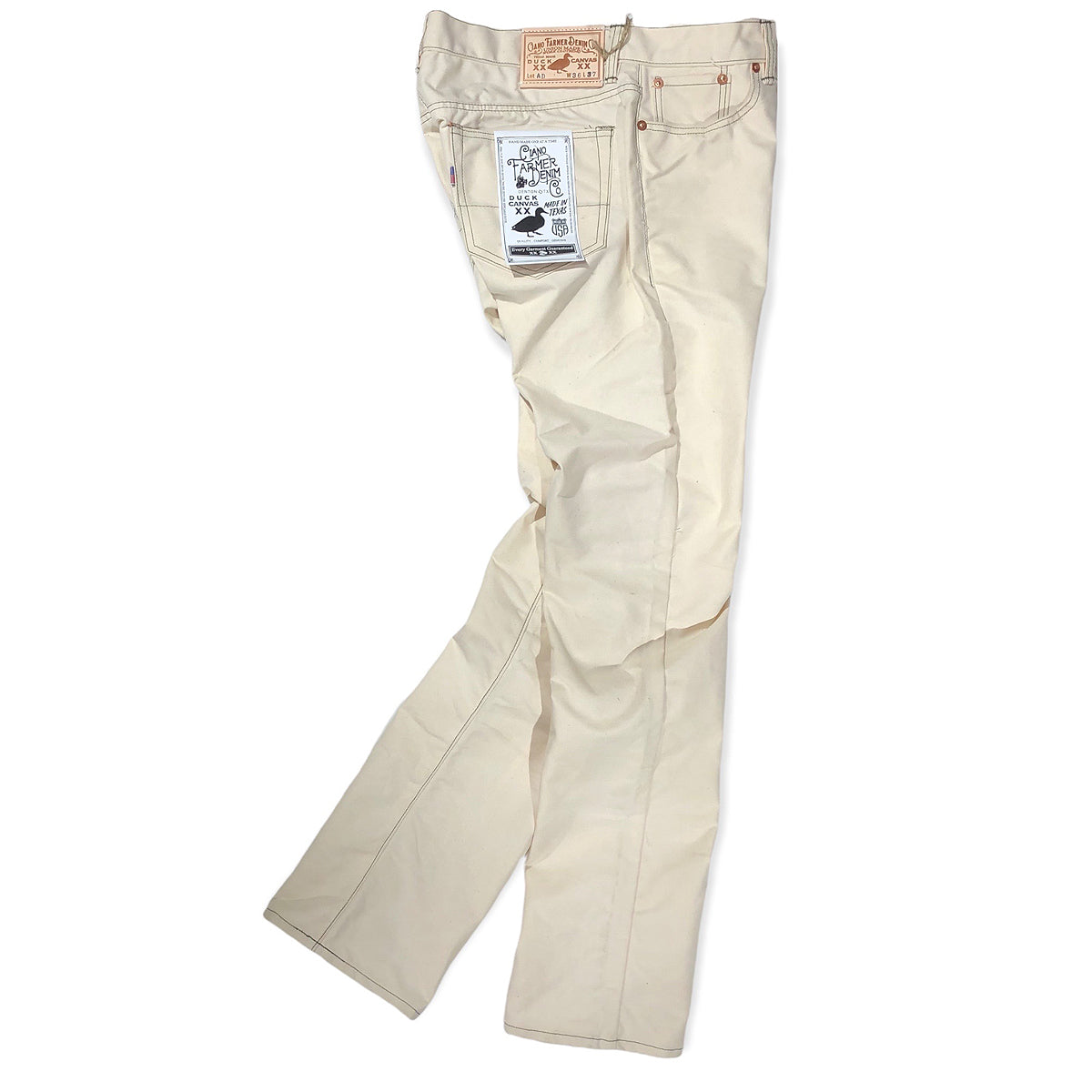 12oz Duck Canvas Off White 5 POCKET Version