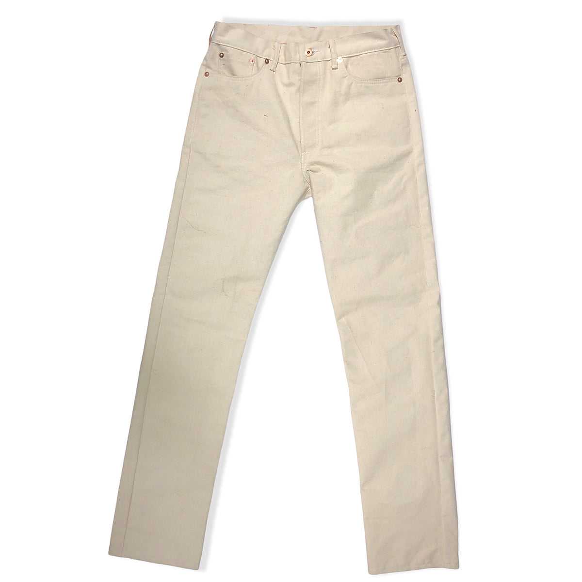 12oz Duck Canvas Off White 5 POCKET Version
