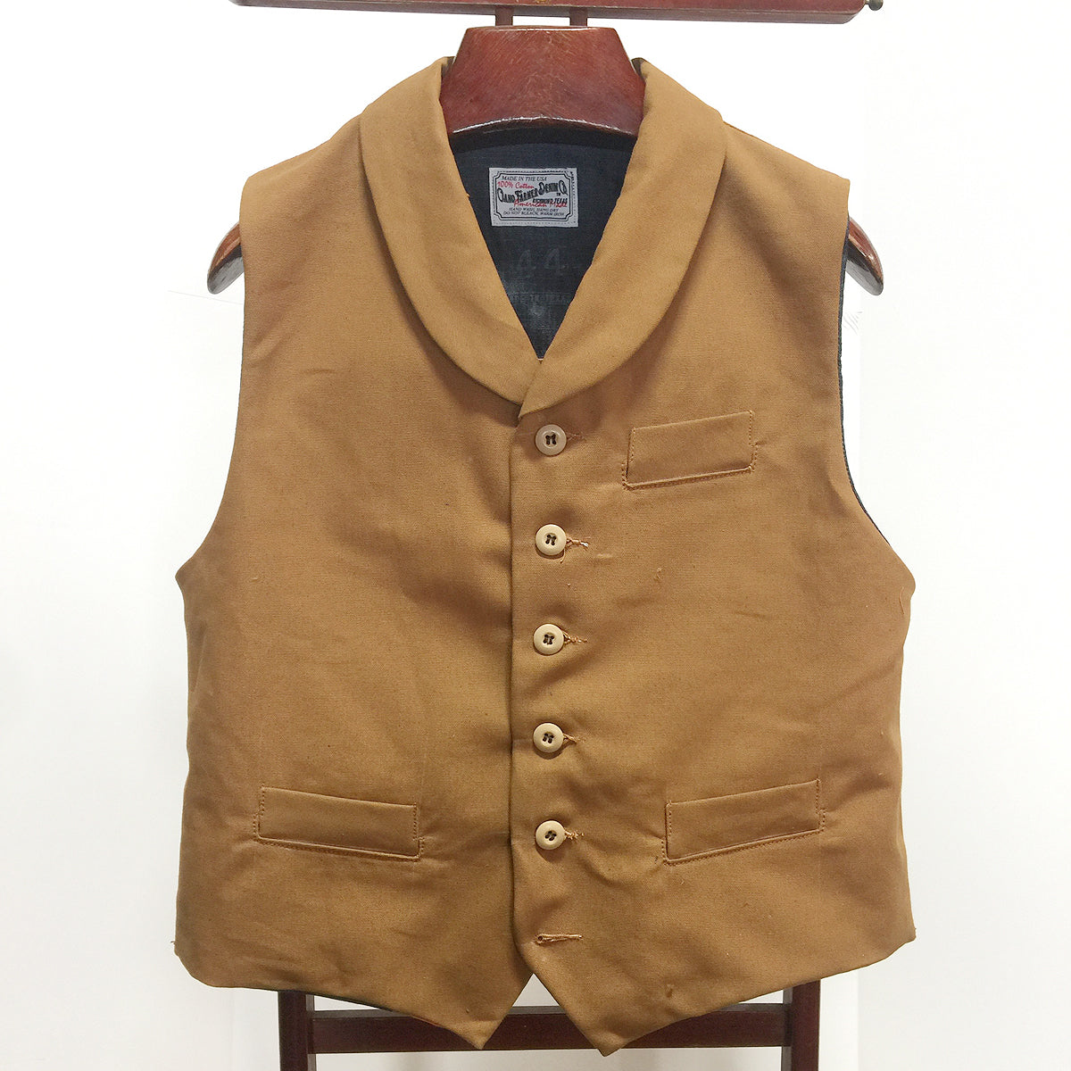 #133 12oz Ochre Duck Canvas Type D Waistcoat