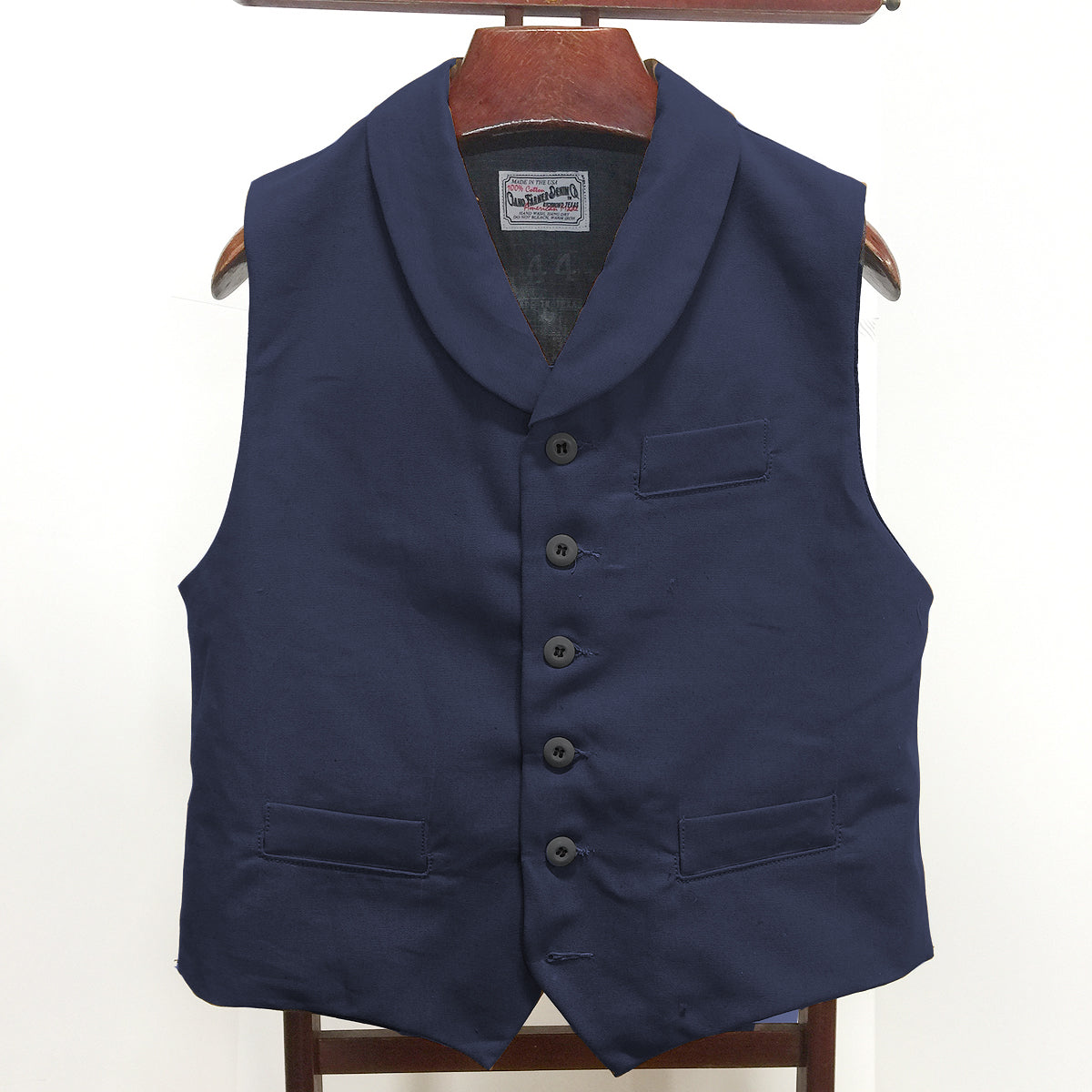 12oz Navy Duck Canvas Type D Waistcoat
