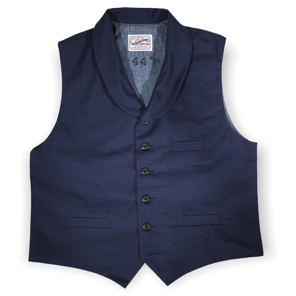 12oz Navy Duck Canvas Type D Waistcoat