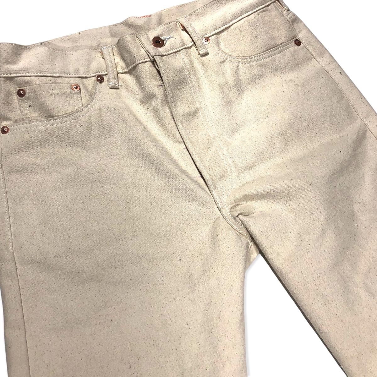 12oz Duck Canvas Off White 5 POCKET Version