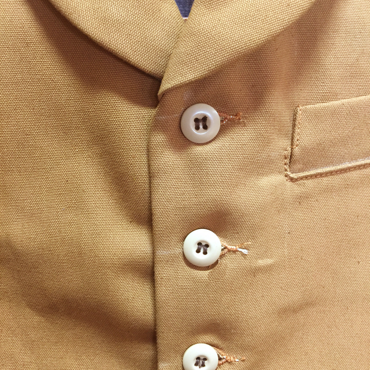 #133 12oz Ochre Duck Canvas Type D Waistcoat