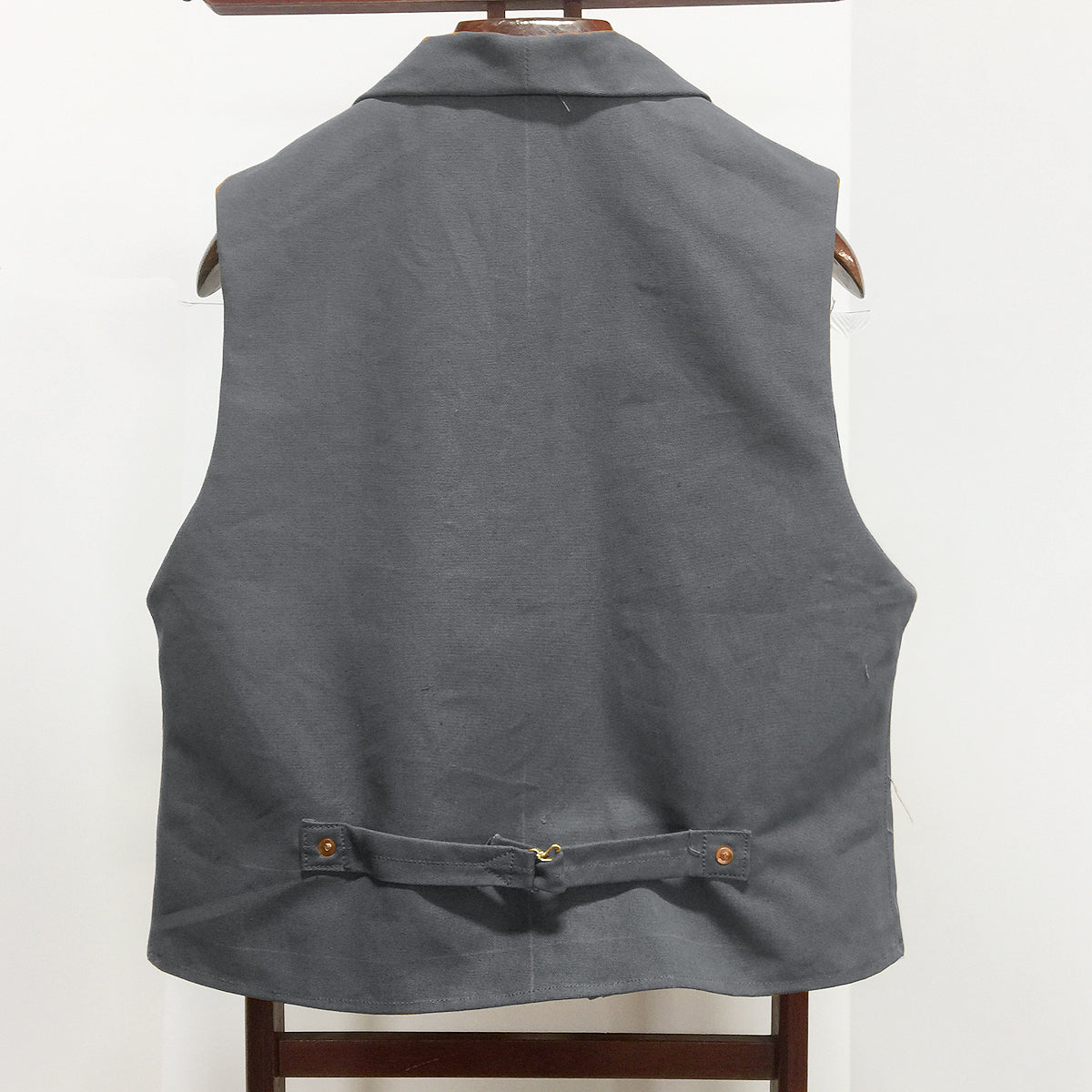 12oz Grey Duck Canvas Type D Waistcoat