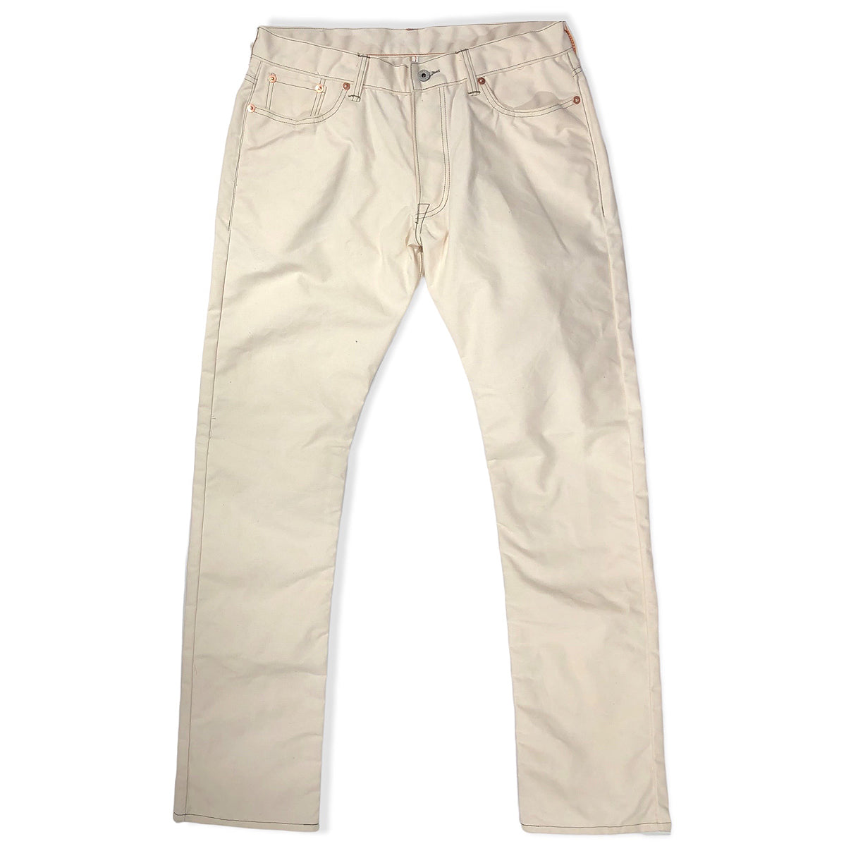 12oz Duck Canvas Off White 5 POCKET Version