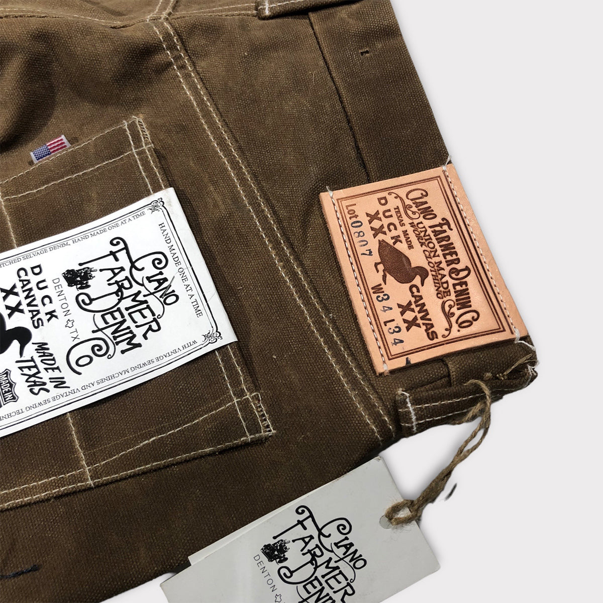 18oz WAX Duck Canvas Nutmeg Brown 5 pocket Model