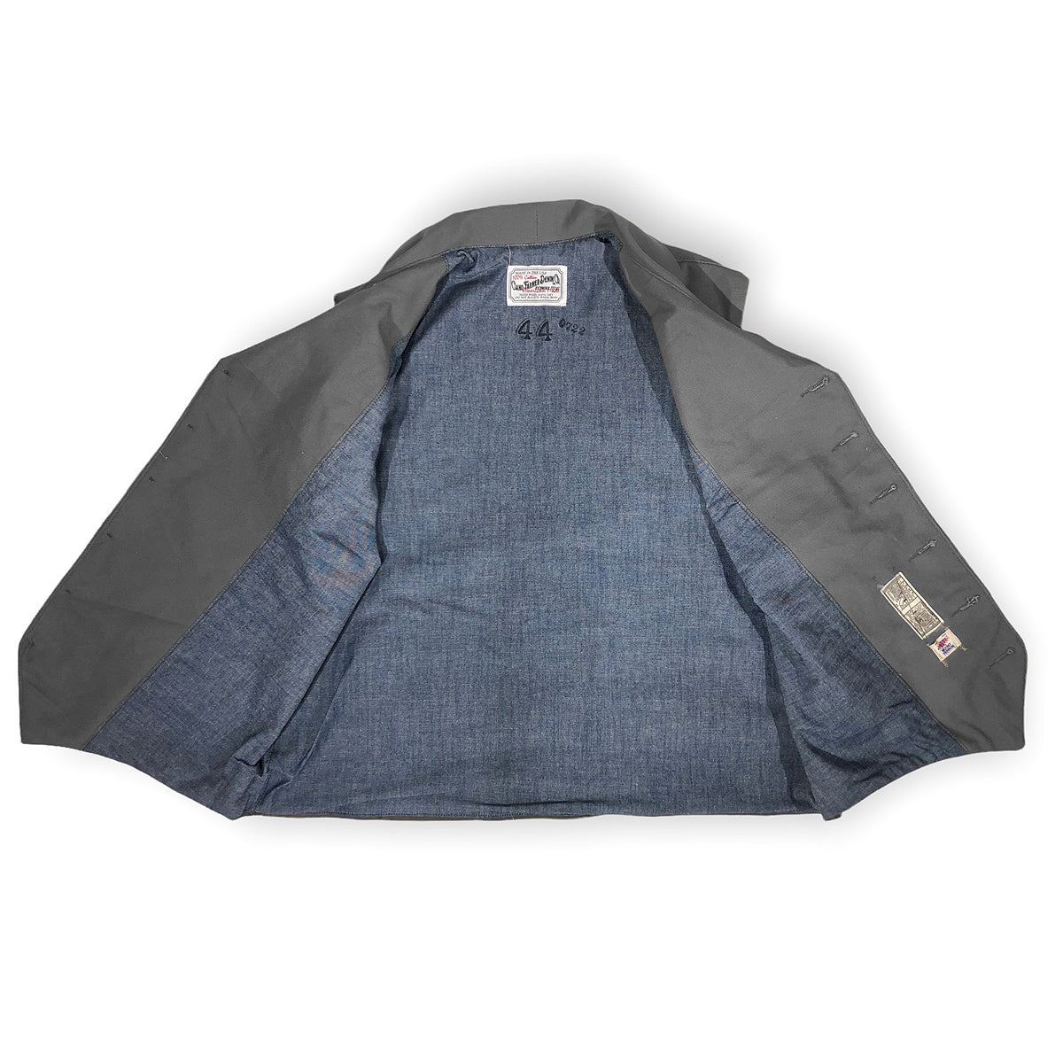 12oz Grey Duck Canvas Type D Waistcoat