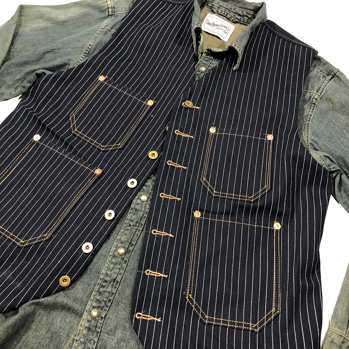 Waistcoat TYPE IH [ ICHIRO HACHIYA ] 13.5oz Japanese Indigo/Indigo WABASH White Selvage