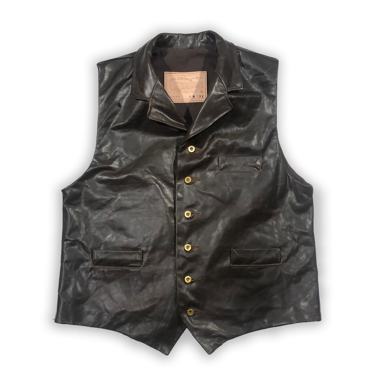 2/3oz Coffee Brown Horse LEATHER "Type B" Waistcoat