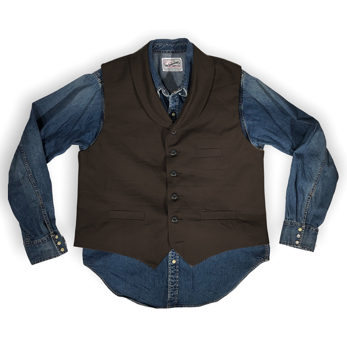 12oz Brown Duck Canvas Type D Waistcoat