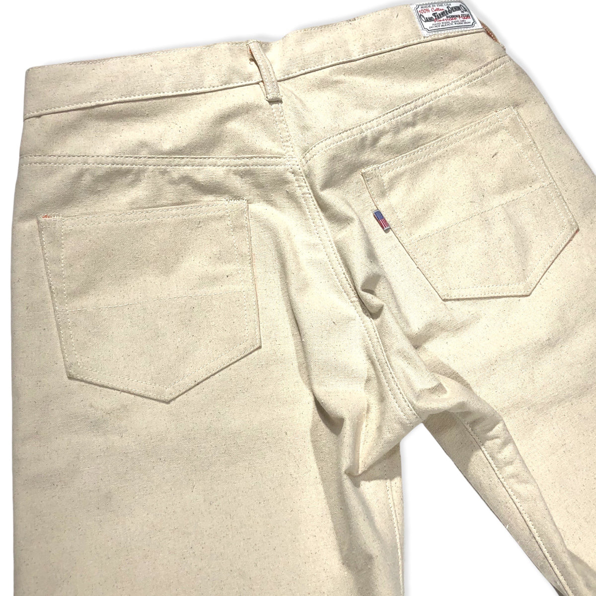 12oz Duck Canvas Off White 5 POCKET Version