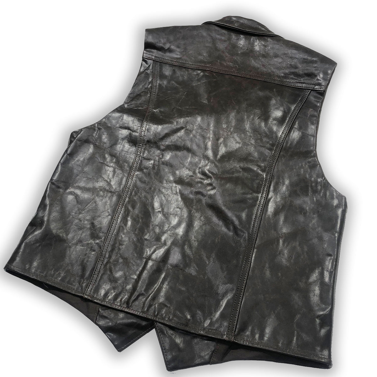 2/3oz Coffee Brown Horse LEATHER "Type B" Waistcoat